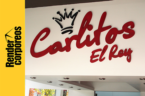 Carteles corpóreos realizados en polyfan